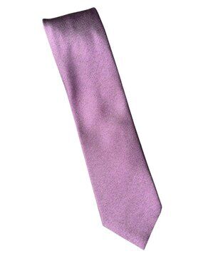 GEOFF NICHOLSON Tie Solid Pink 100% Silk Blend Necktie